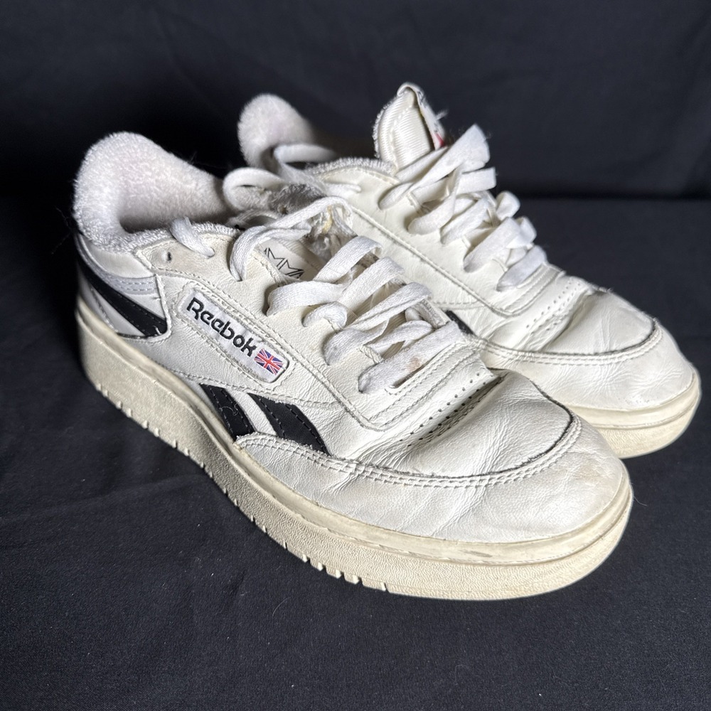 Size 7.5 - Reebok Club C Double Chalk & Black W